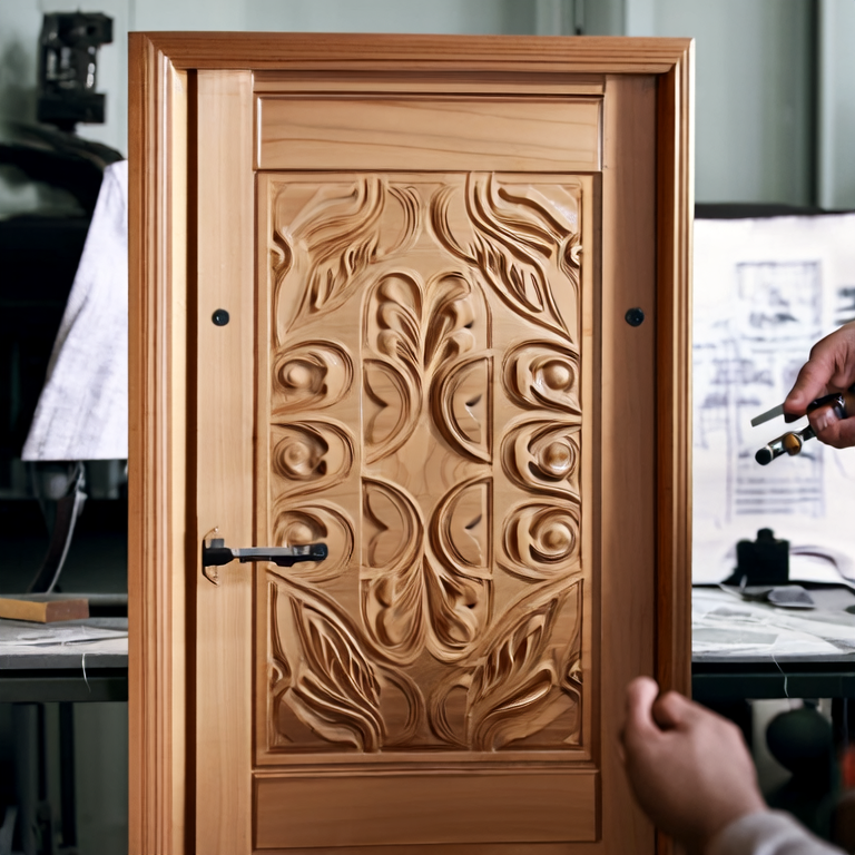 Sample Development Process for Custom Flat Carving Wooden Doors