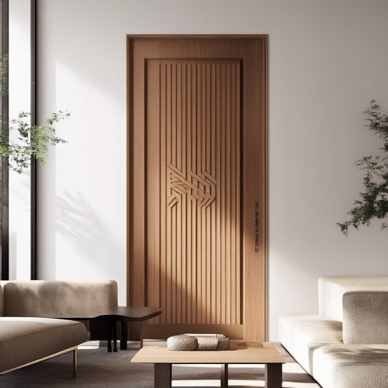 Flat Carving Wooden Door