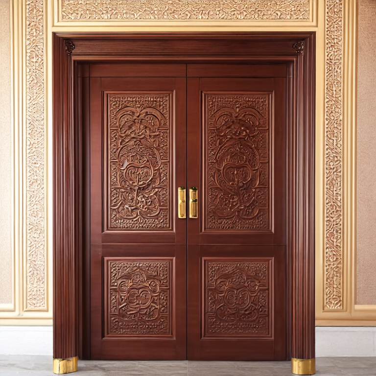 Decorative Flat Carving Wooden Interior Doors