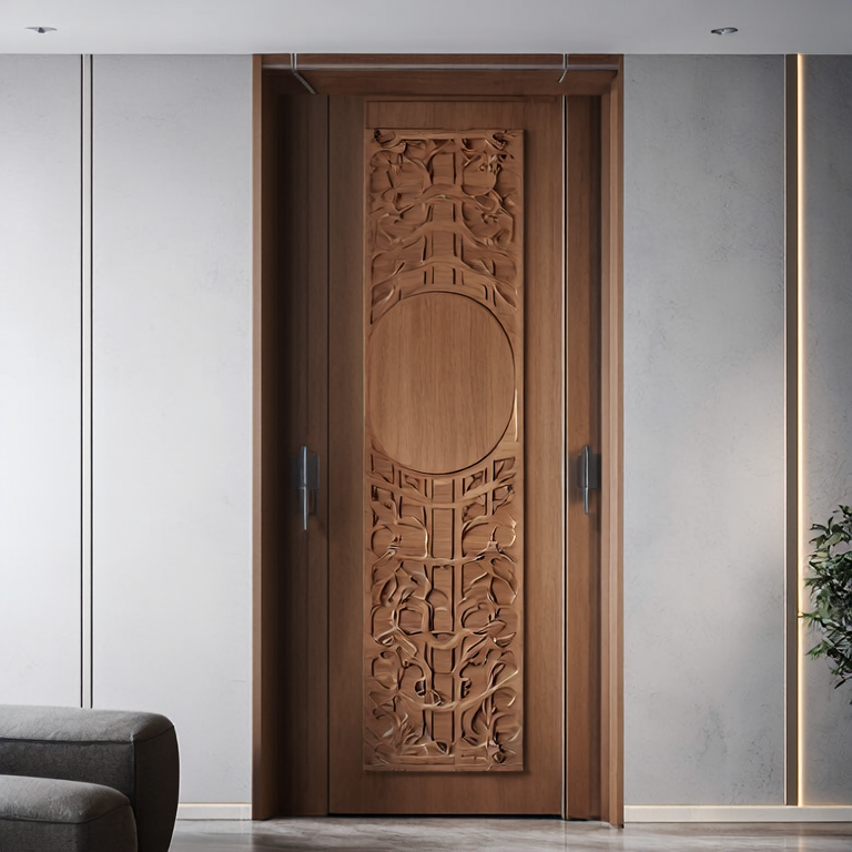 Custom Carving Patterns for Modern Interior Wooden Doors