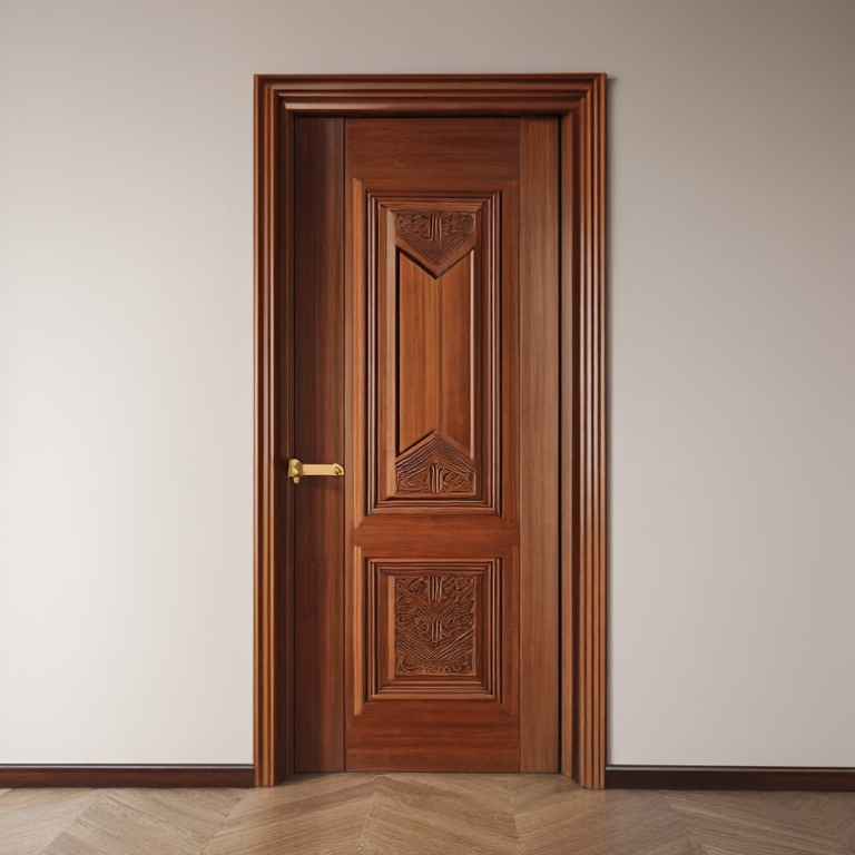 The Role of Flat Carving Wooden Interior Doors in High-End Residential Projects