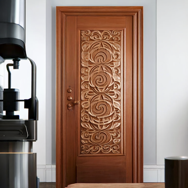 CNC Technology in Flat Carving Wooden Interior Door Manufacturing