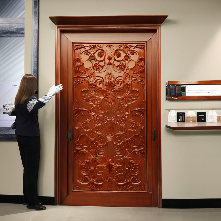 Flat Carving Wooden Door
