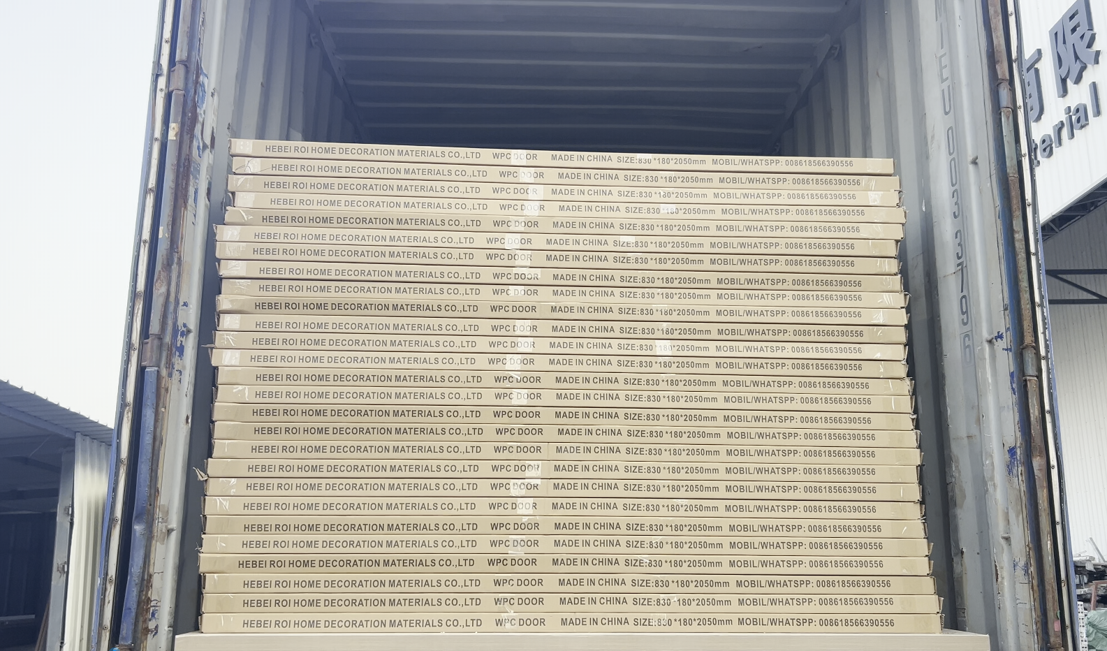 ROI HOME:Batch Shipment of WPC Doors to Gabon, Seizing New Opportunities in African Building Materials Market with Core Advantages